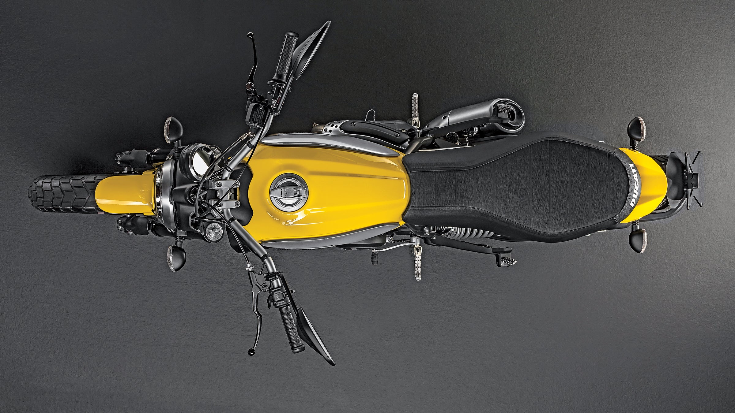 ducati scrambler motorcycle gear outside