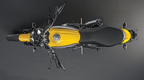 ducati scrambler motorcycle gear outside