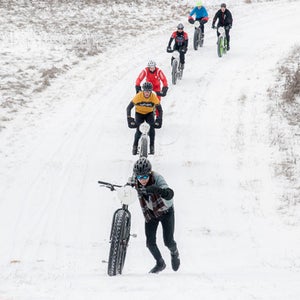 Bicycling Subjects outside magazine frozen adventure snowshoe fat bike snow