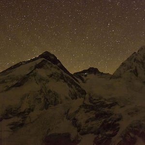 Summit lights on Everest