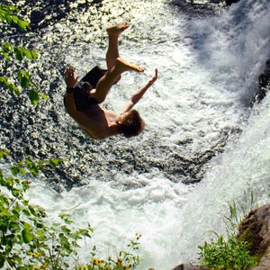 Don't go jumping off random waterfalls. You're safer with helmets, life jackets, and an experienced guide.