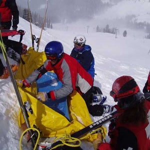 Ski patrol rescue in colorado