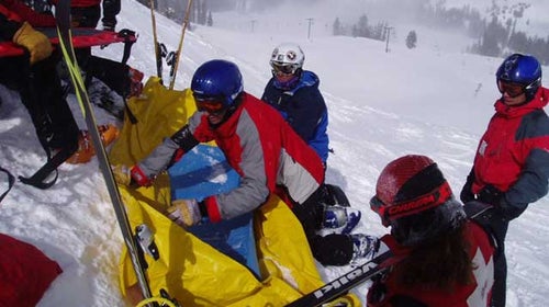 Ski patrol rescue in colorado