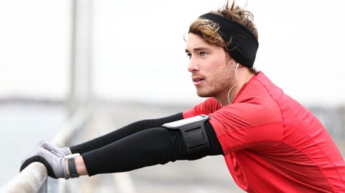 runner winter cold gloves headphones