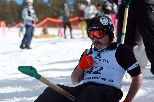 Shovel racing.