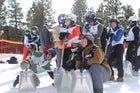Shovel racing.