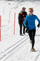 Florida resident Ceal Muldoon sprints to the finish at the 2012 Low O2 Challenge in Red, River, New Mexico. The 10K race was a qualifier for the national championships.