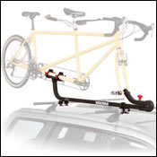 Roof rack store for tandem bike