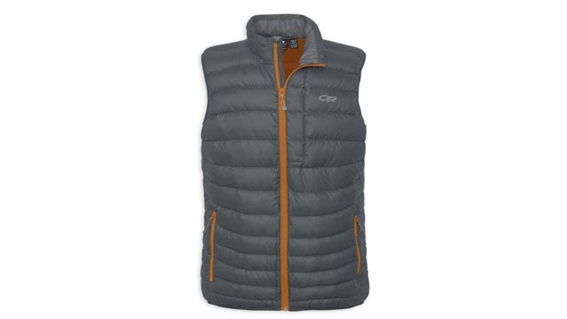Outdoor Research Mens Transcend insulated vests outside gear guy bob parks