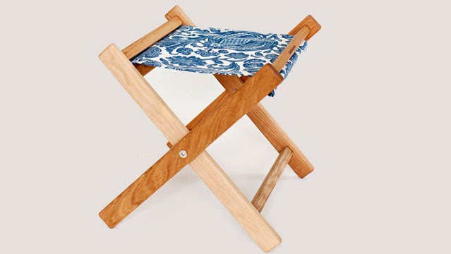 The Gallant and Jones oak camp stool.