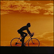 Road Biker at Sunset