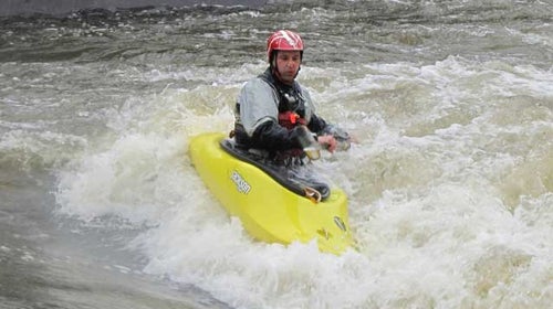Whitewater kayaker