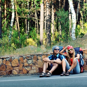 backpacking couple