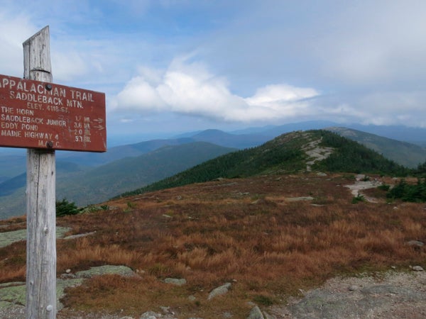Saddleback Mountain summit in Maine.