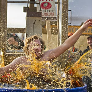 Dunk tank beer festival