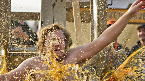 Dunk tank beer festival