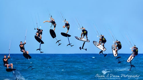 Pro kitesurfer Damien LeRoy.