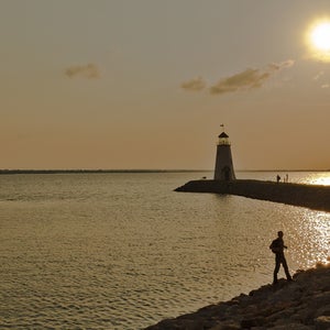 Sunset on Hefner Lake, Oklahoma.
