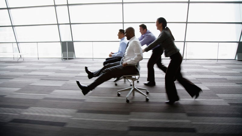 Eventhough you exercise, you still need to move at work to counterbalance the negatives effects sitting all day.