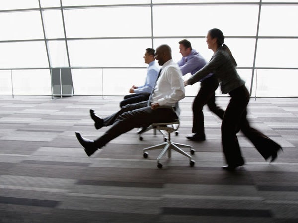 Eventhough you exercise, you still need to move at work to counterbalance the negatives effects sitting all day.
