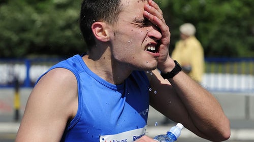 runner, water bottle