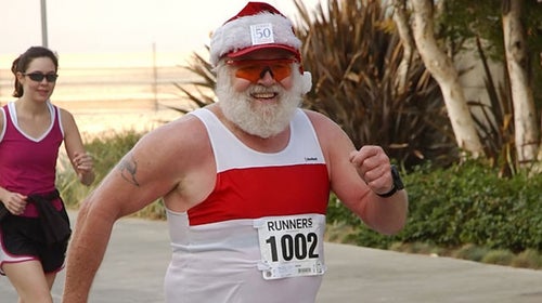 running Santa Christmas