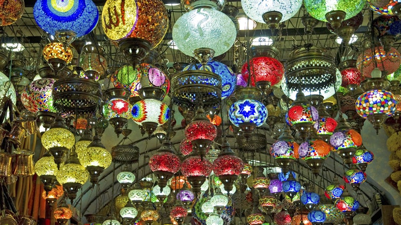 Strategically planning your trip to Istanbul will give you more than enough time to see Turkish lamps in the Grand Bazaar.