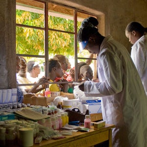 U.S. Army medical researchers take part in World Malaria Day 2010.