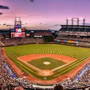 Coors Field in the Colorado Rockies offers baseball, beer and beautiful mountains.