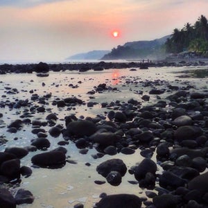 A beachside sunset in El Salvador.