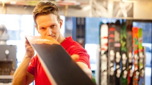 skis prepping opening day wax