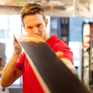 skis prepping opening day wax