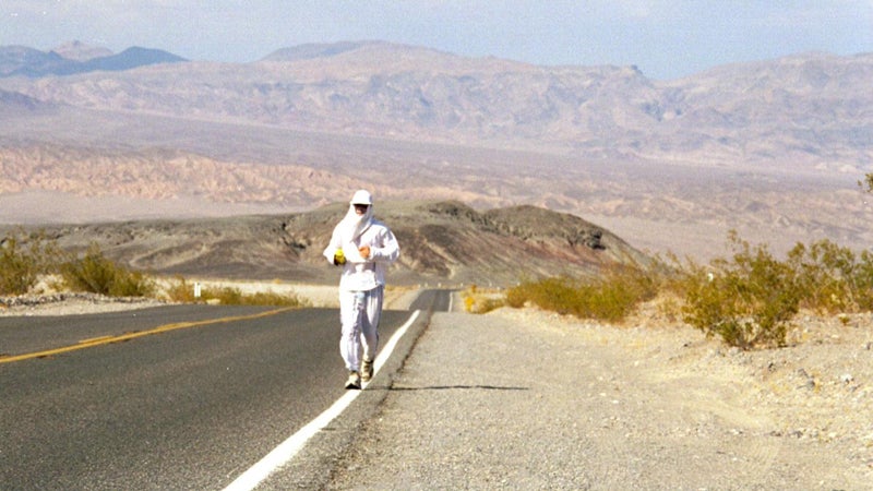 Dean Karnazes hazmat running stay cool heat stroke badwater ultramarathon outside magazine outside online