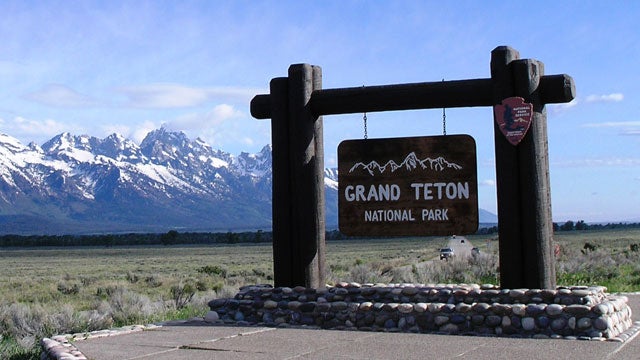 Grand Teton, National Park, Sign, mountains,