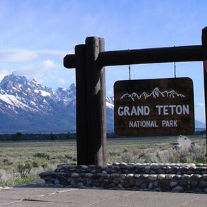Grand Teton, National Park, Sign, mountains,