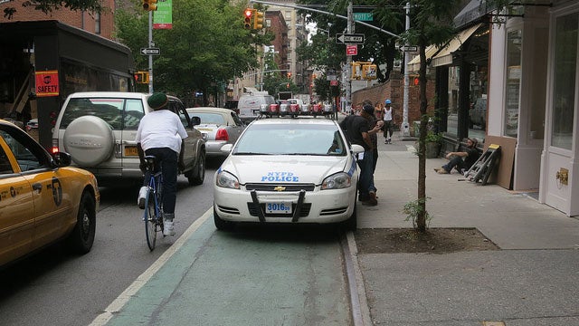 New York City Bike Cops pakred