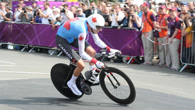 Ryder Hesjedal in the 2012 Olympic time trial.