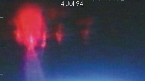 The first color image of sprite lightning