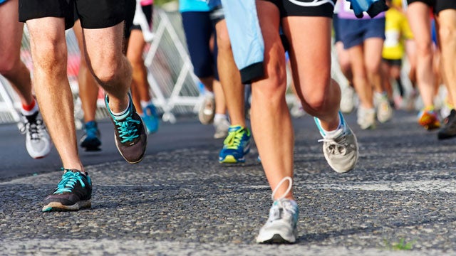 Runners gather for this year's Run for Heroes Marathon, established 2011, to raise awareness of Alzheimer's disease.