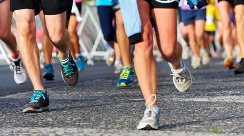 Runners gather for this year's Run for Heroes Marathon, established 2011, to raise awareness of Alzheimer's disease.