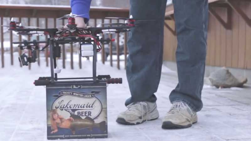 lakemaid beer drones faa drones beer commercial