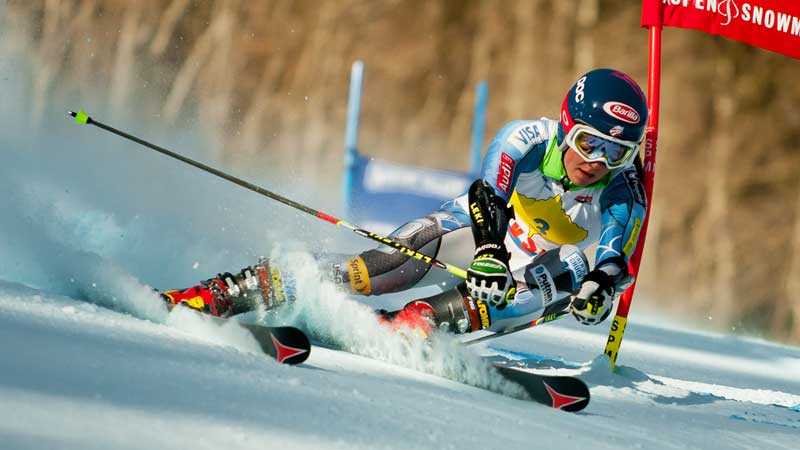 Mikaela Shiffrin skiing athete slalom