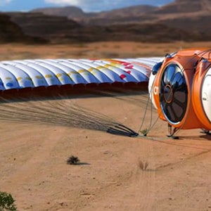 A mockup of the gondola.