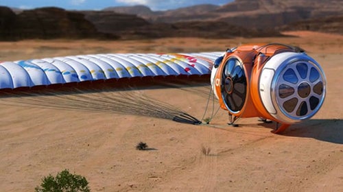 A mockup of the gondola.