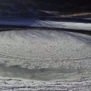 The giant spinning ice disk was spotted on the Sheyenne River in North Dakota by a retired engineer, his brother-in-law, and his nephew.