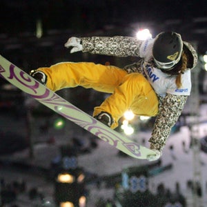 Torah Bright on her way to a second place Superpipe run at the 2008 Winter X Games. The Aussie start will compete in three events at Sochi next month.
