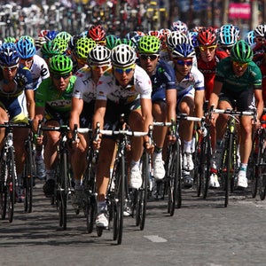 The men's peloton during the final stage of the 2013 Tour de France. This year, the women will race the same route.