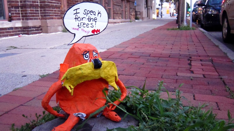 The Lorax has graduated from kindergarten classes to the Senate floor.