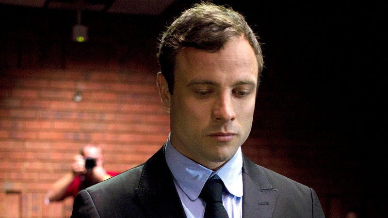 Double-amputee Olympian Oscar Pistorius appears at court to be indicted on charges of murder and illegal possession of ammunition for the death of his girlfriend on Valentine's Day in Pretoria, South Africa.