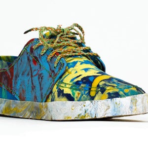 These shoes are made completely from trash found on U.K. beaches.